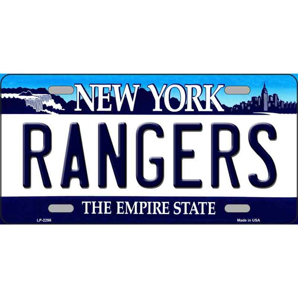 NHL Rangers License Plate Stanley Cup Metal New York Retro Auto Hockey New